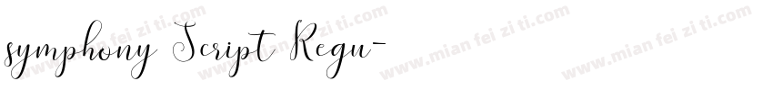 symphony Script Regu字体转换